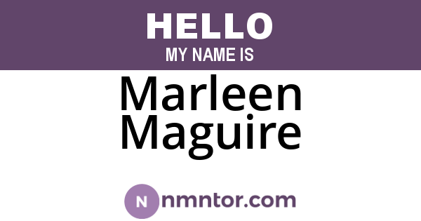 Marleen Maguire