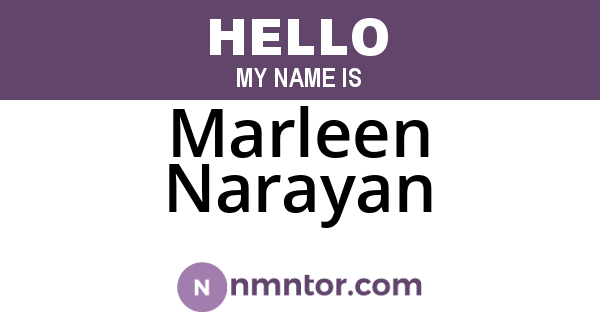 Marleen Narayan