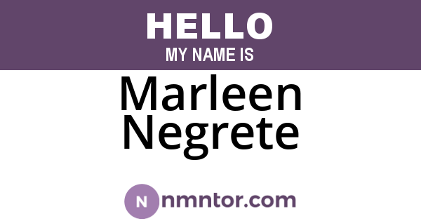 Marleen Negrete