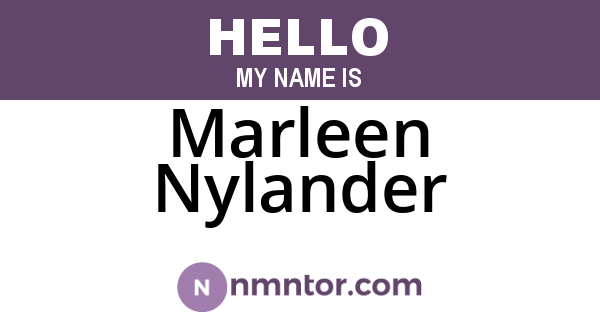 Marleen Nylander