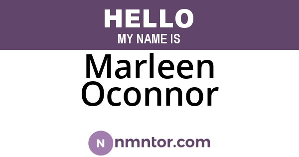 Marleen Oconnor