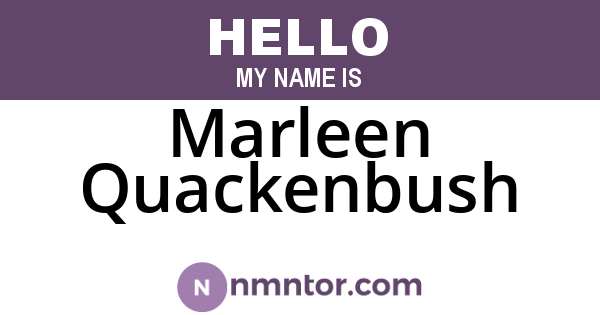 Marleen Quackenbush