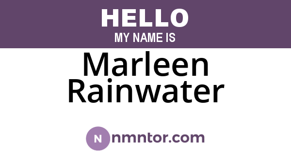 Marleen Rainwater