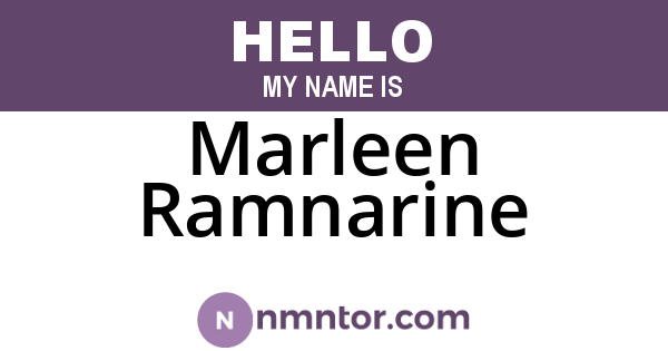 Marleen Ramnarine