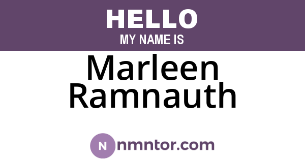 Marleen Ramnauth