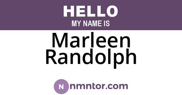 Marleen Randolph
