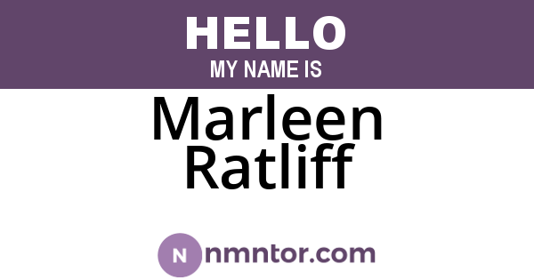 Marleen Ratliff