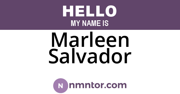 Marleen Salvador