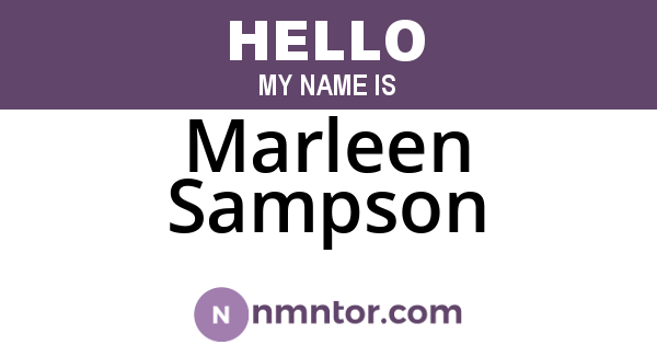 Marleen Sampson