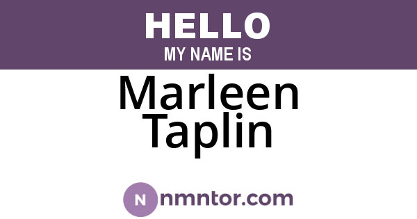 Marleen Taplin