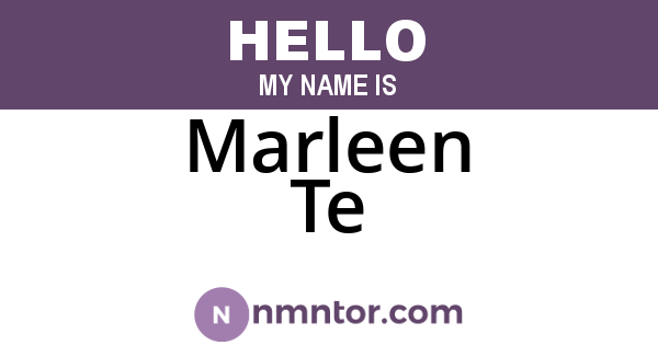 Marleen Te