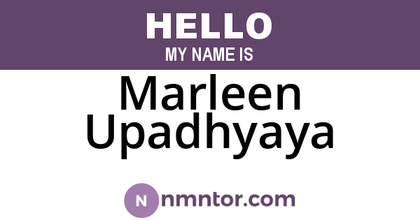 Marleen Upadhyaya