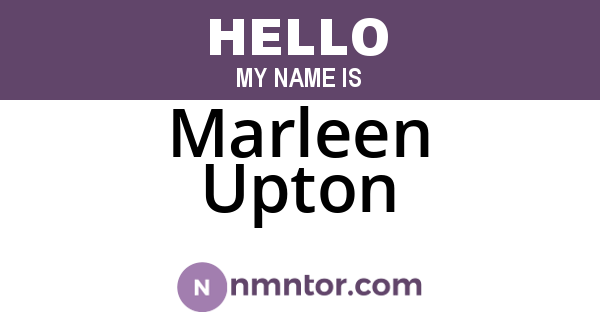 Marleen Upton
