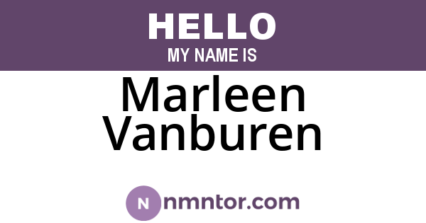 Marleen Vanburen