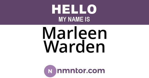 Marleen Warden