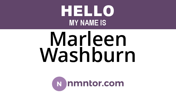 Marleen Washburn