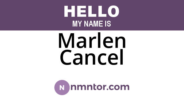 Marlen Cancel