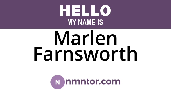 Marlen Farnsworth
