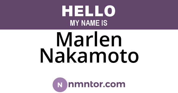 Marlen Nakamoto