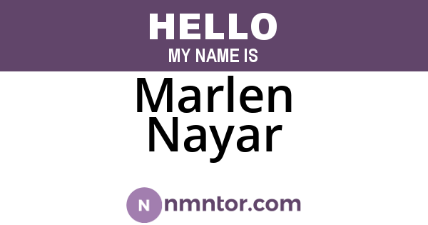 Marlen Nayar