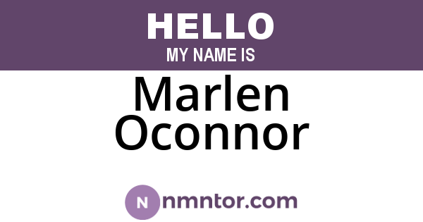 Marlen Oconnor