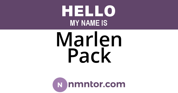 Marlen Pack
