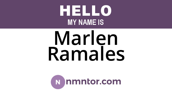 Marlen Ramales