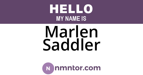 Marlen Saddler