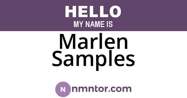 Marlen Samples