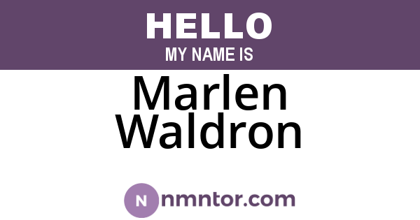 Marlen Waldron