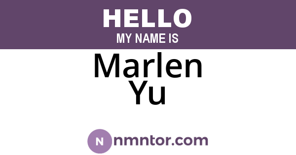 Marlen Yu