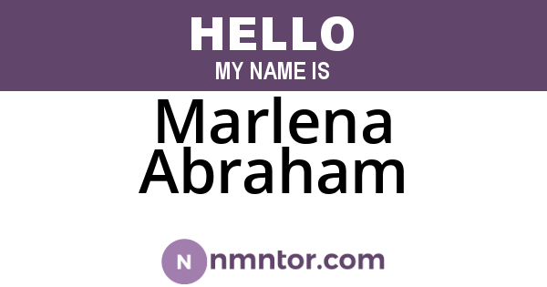 Marlena Abraham