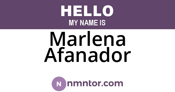 Marlena Afanador