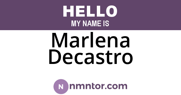 Marlena Decastro
