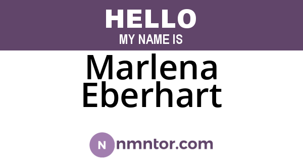 Marlena Eberhart