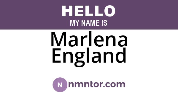Marlena England