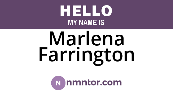 Marlena Farrington