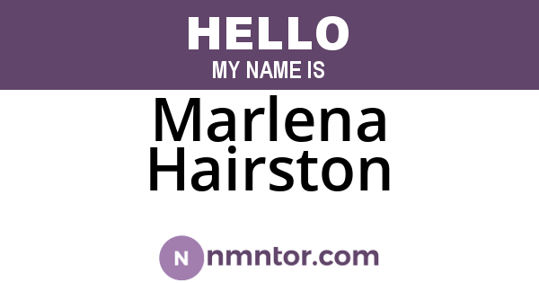 Marlena Hairston