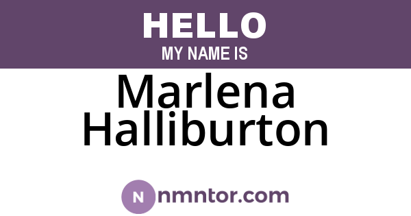Marlena Halliburton