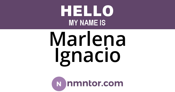 Marlena Ignacio