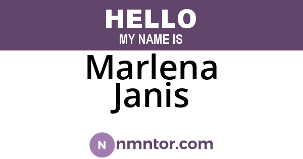Marlena Janis