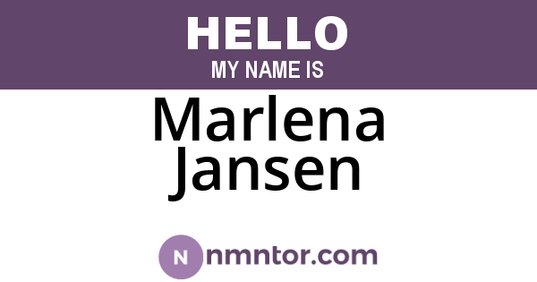 Marlena Jansen