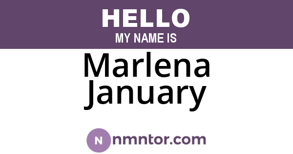 Marlena January