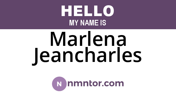 Marlena Jeancharles