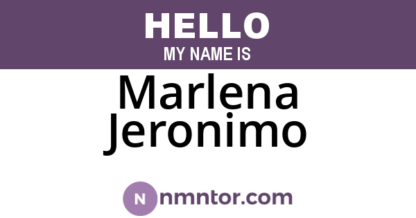 Marlena Jeronimo