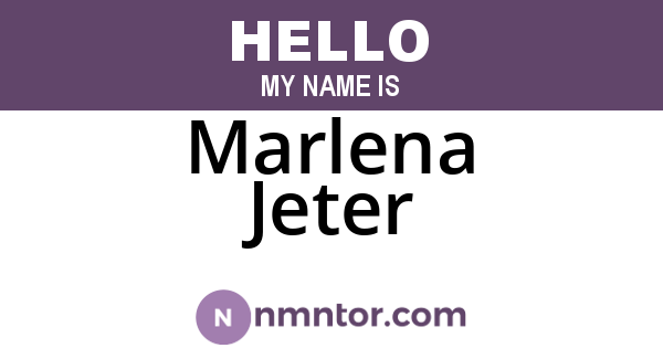 Marlena Jeter