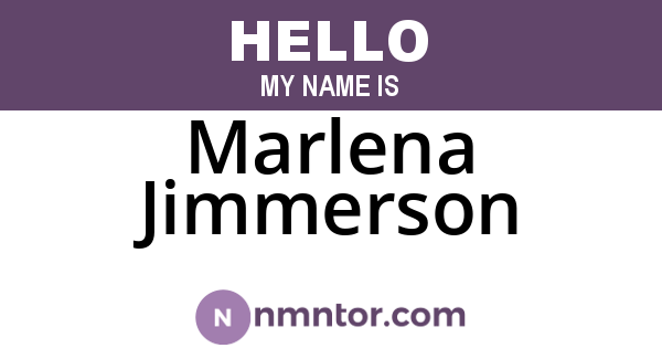Marlena Jimmerson