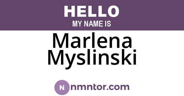 Marlena Myslinski