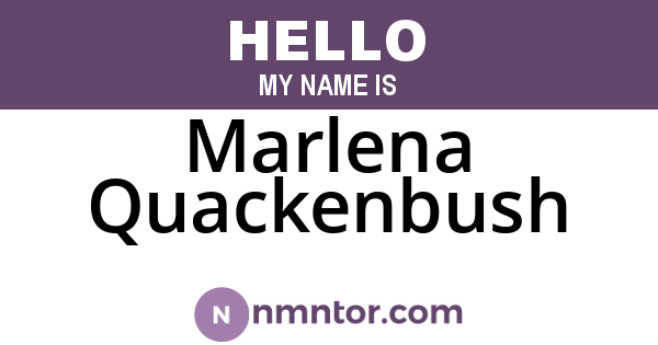 Marlena Quackenbush