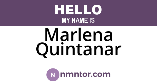 Marlena Quintanar